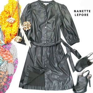 New Nanette Lepore Black Button-Up Dress Sz 10